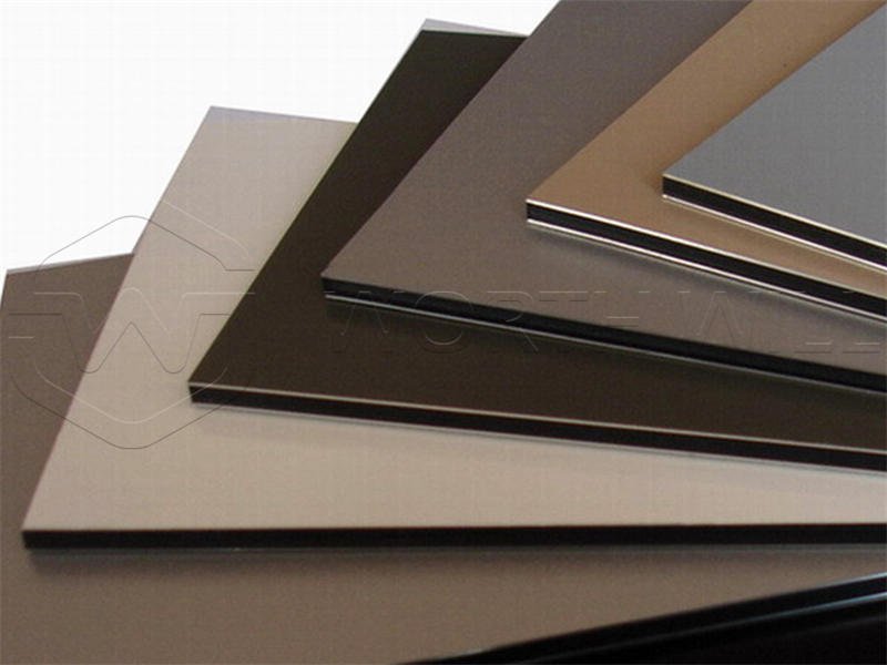 Wooden finish ACP sheet installed in residential interior wall