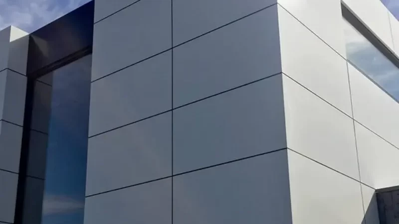 ACP panel installation for building cladding