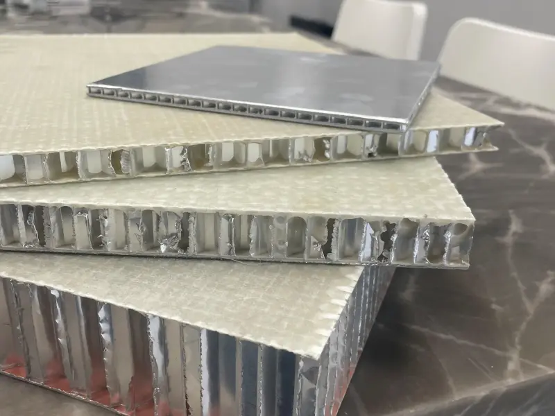 Aluminum honeycomb panel for aerospace and transportation applications